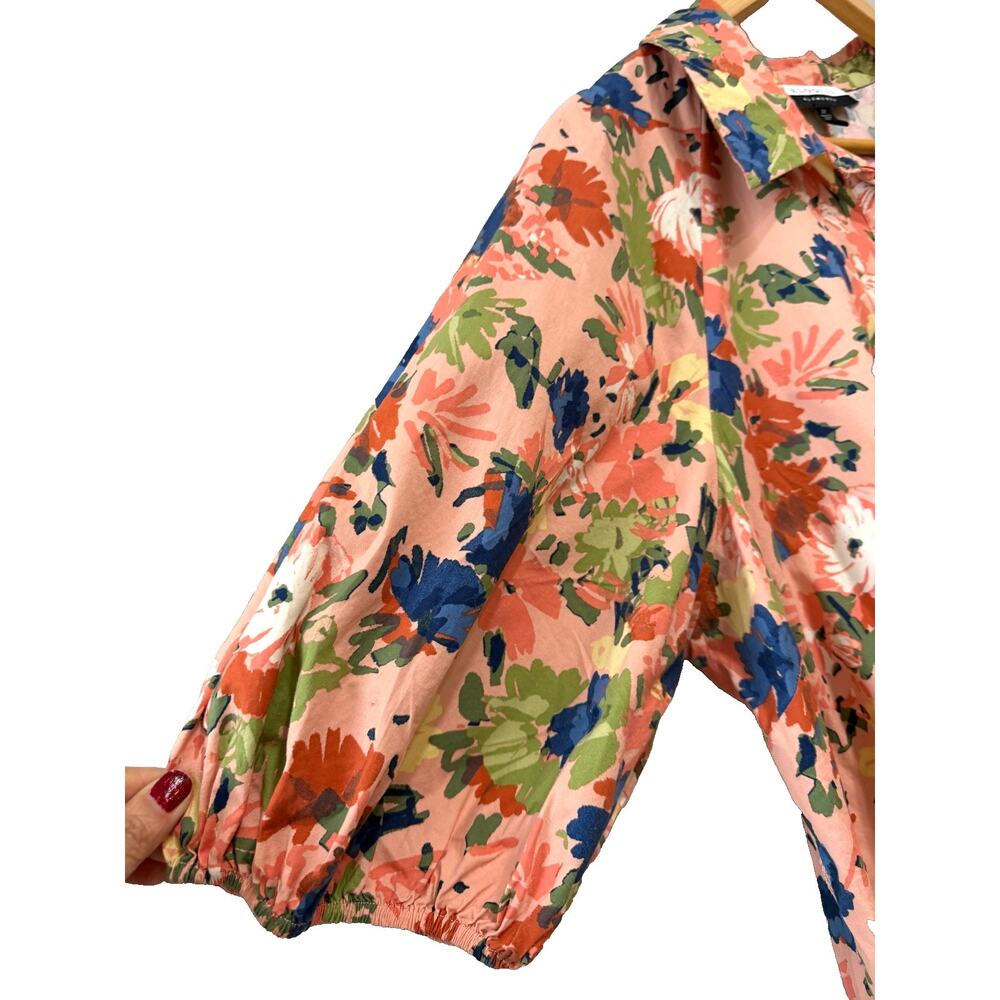 Eloquii Elements Print fit and flair , tiered Dress with Puff Sleeves, Size 22 - Picture 4 of 10